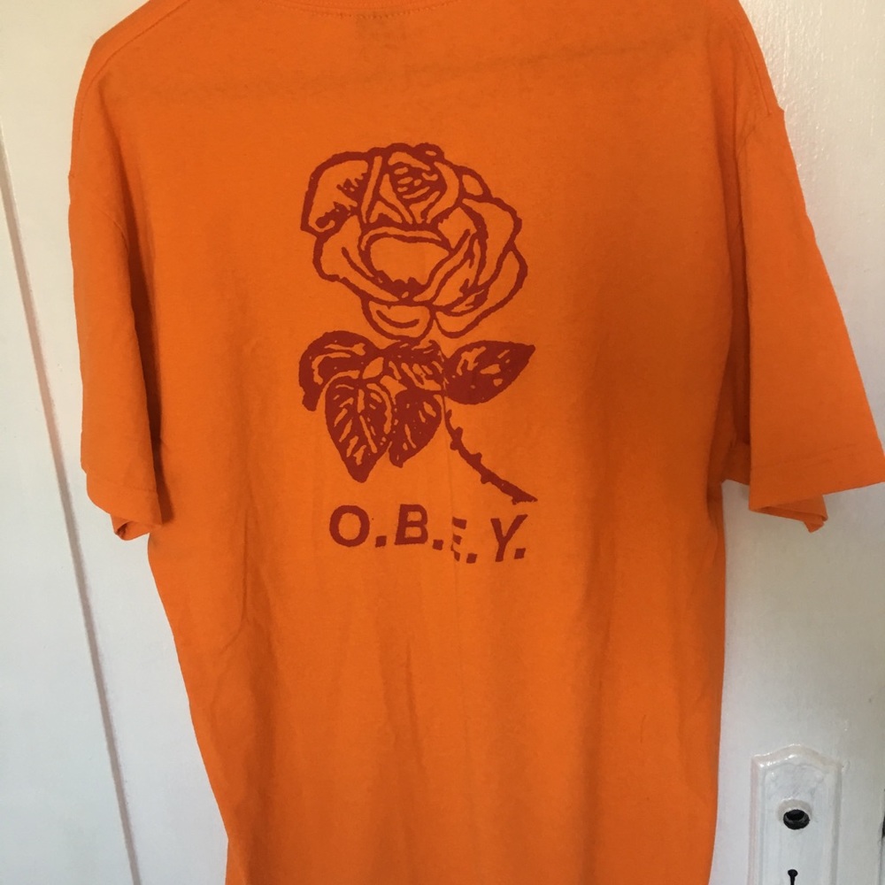 Obey orange t-shirt